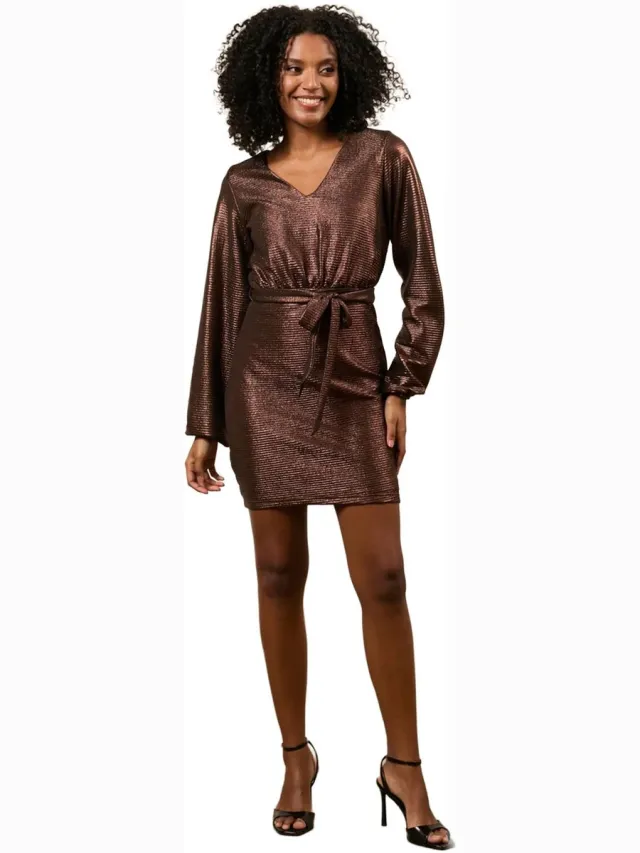 Lofty Manner Dress Kelly - Brown Bruin