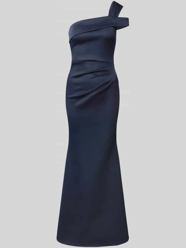 Lipsy Avondjurk met one shoulder-band marineblauw, foto 2