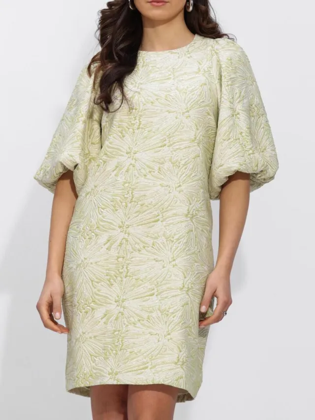Notre-V Nv-henderika Brocade Dress Dames - Jurk - Groen