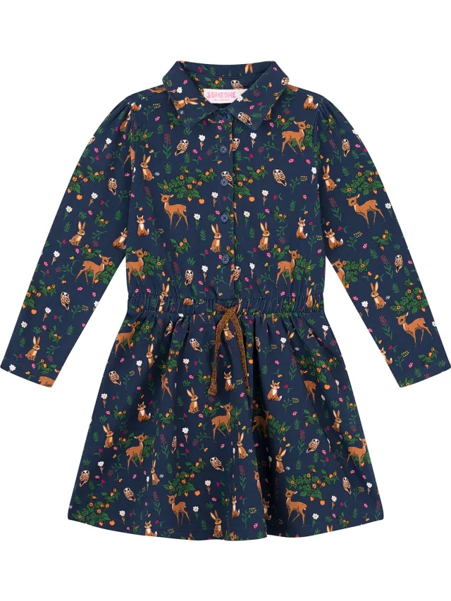 Someone FENNA-SG-52-A Meisjes Jurk - NAVY