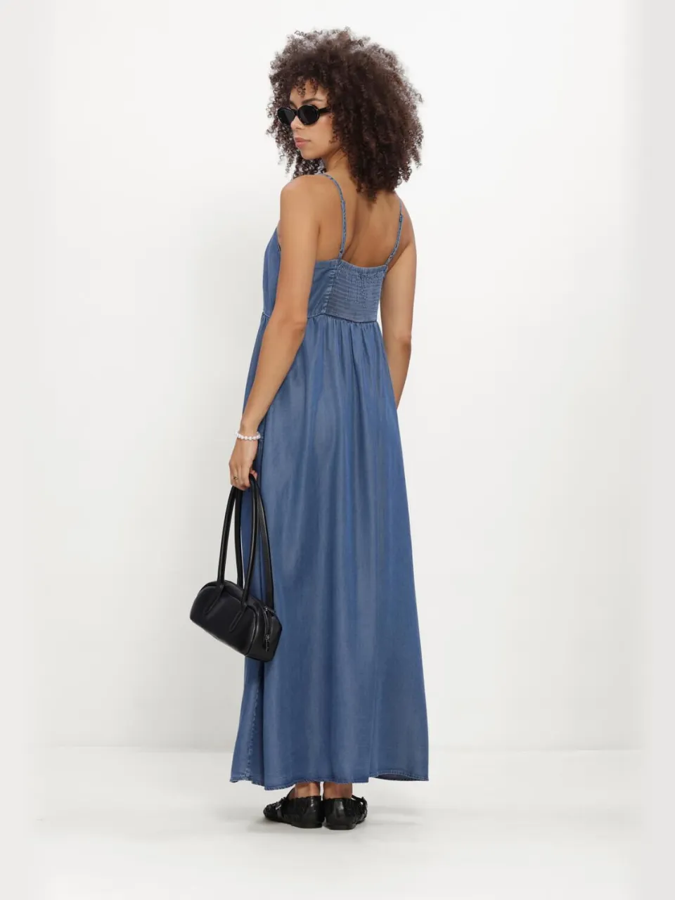 SELECTED WOMEN Dames Jurken Slfjanna Regular Sl Ankle Dress - Blauw, foto 3