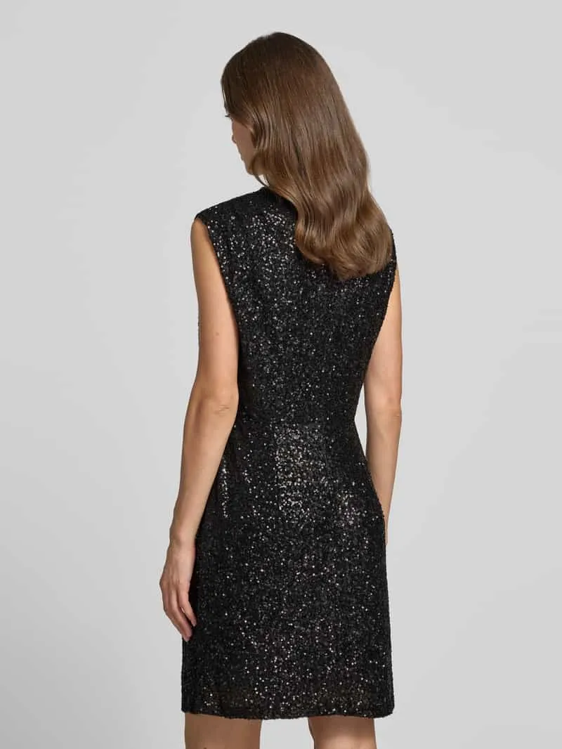 Jake*s Collection Paillettenjurk met watervalhals zwart, foto 3