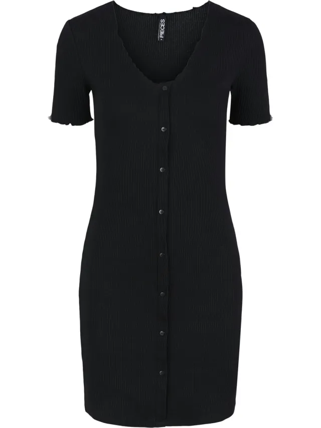 Pieces PCNUKISA SS DRESS NOOS BC - Dames - Mini jurken Black