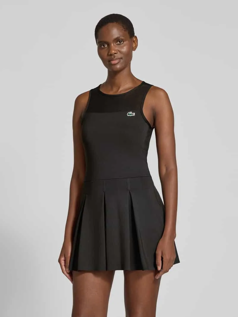Lacoste Sport-jurk met semitransparante mesh-inzet zwart, foto 3