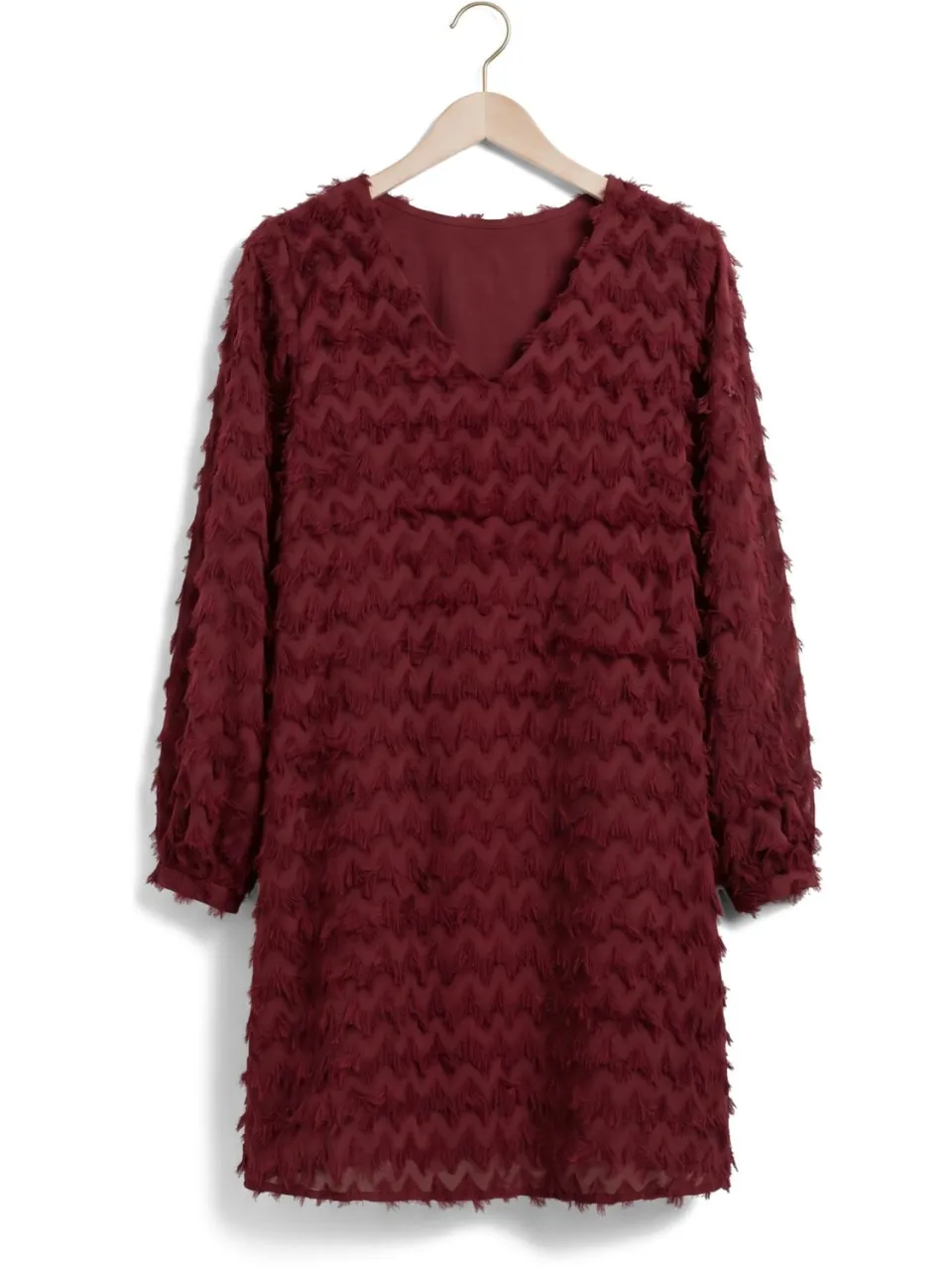SELECTED WOMEN Dames Jurken Slwmyla Ls Relaxed Short Dress - Bordeaux, foto 2