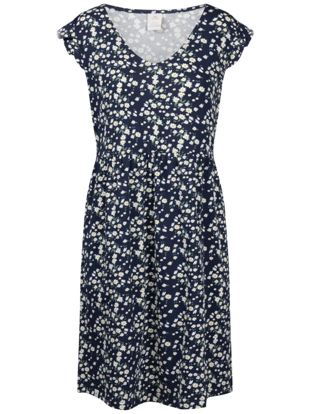 Trespass Dames gertha daisy jersey jurk Marineblauw