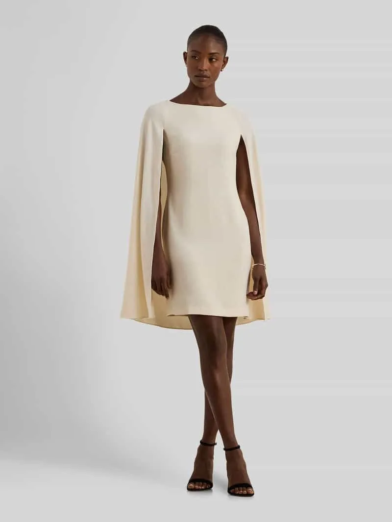Lauren Ralph Lauren A-lijn cocktailjurk met cape Beige