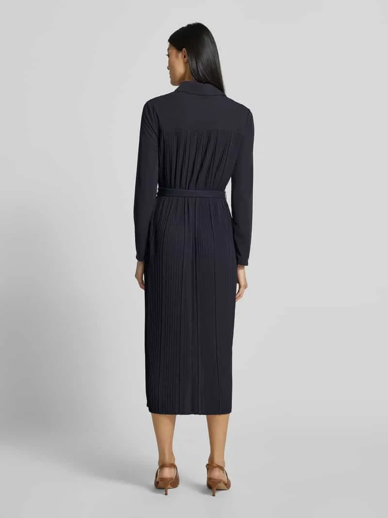 Max Mara Midi-jurk met strikceintuur model 'FRAGOLA' zwart, foto 3