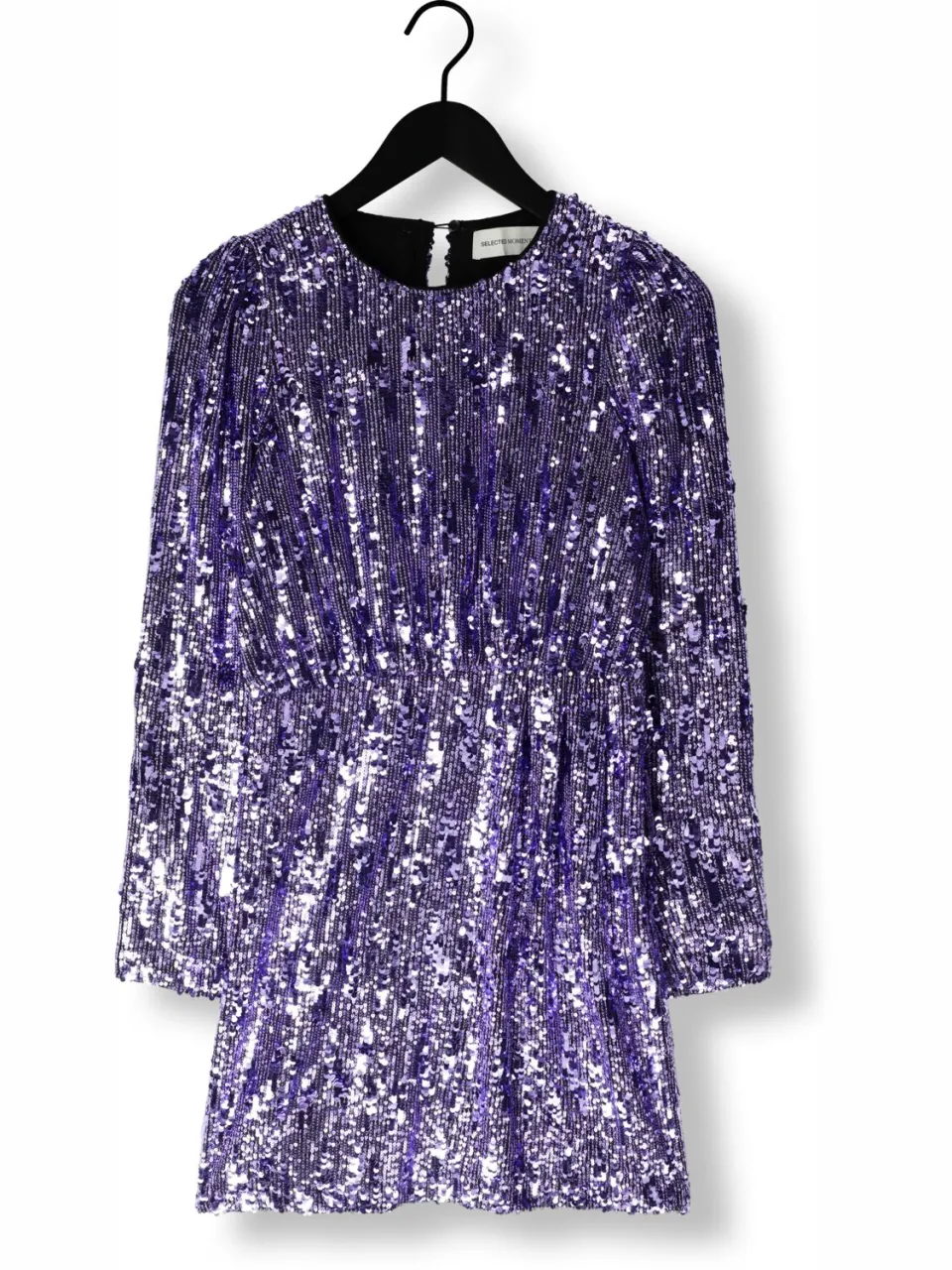 SELECTED WOMEN Dames Jurken Slfari-colyn Ls Short Sequins - Paars, foto 2