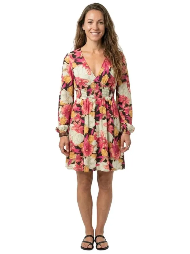 Billabong In Ur Dreams Lang Mouw Jurk Veelkleurig S Vrouw Curry