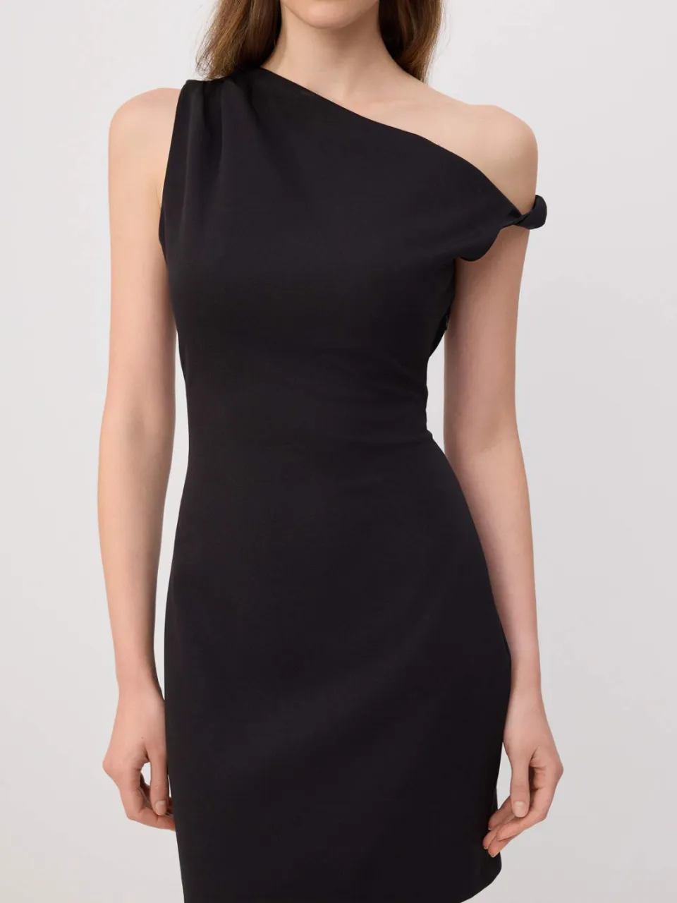 Trendyol TRENDYOLMİLLA Dames Zwart Effen Kort / Mini Mouwloos Bodycon Jurken, foto 2