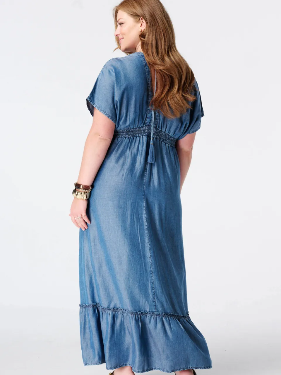 MS Mode midi jurk Plus Size - blauw, foto 3
