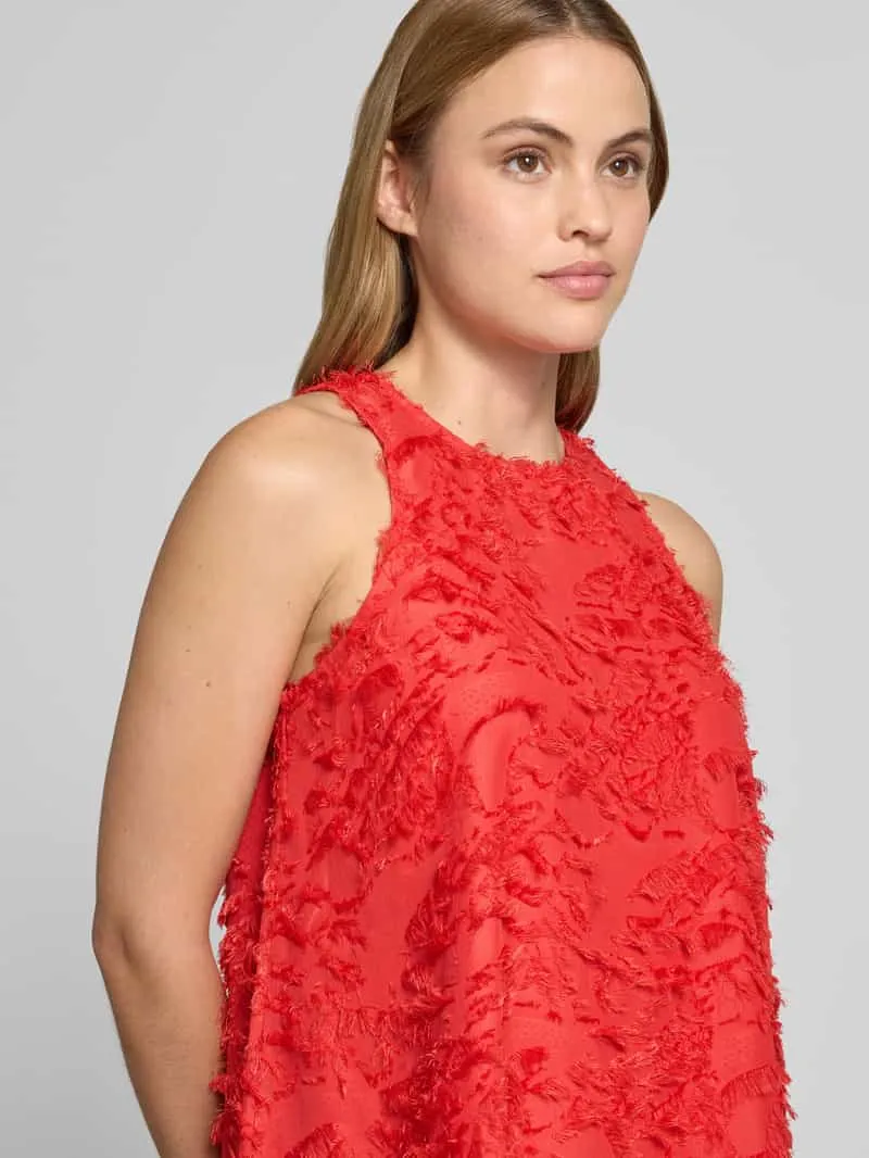 Y.A.S. Mini-jurk met franjes model 'PARIA' rood, foto 5