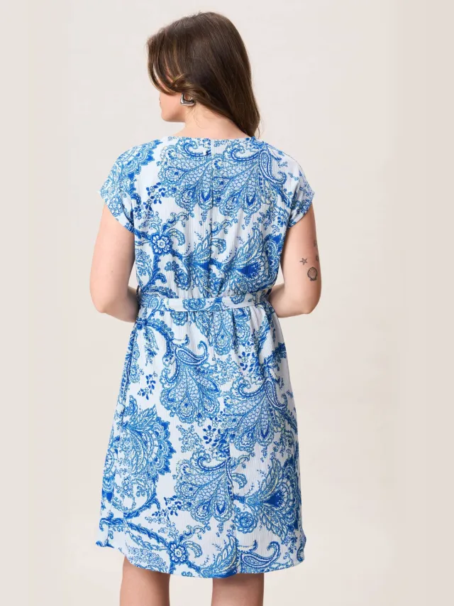 Miss Etam korte jurk met print - blauw, foto 3