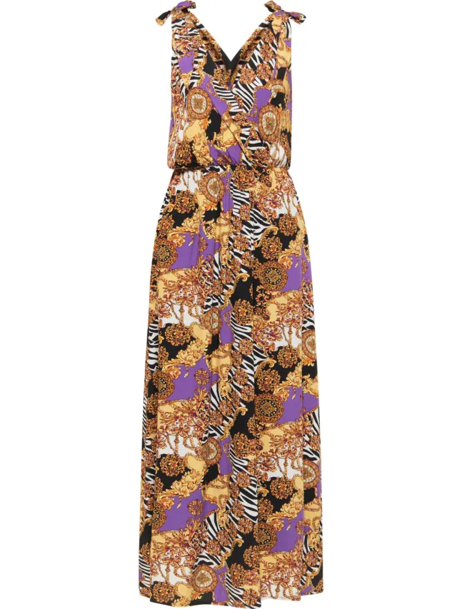 Faina Maxi-jurk met all-over print Dames Oranje Veelkleurig, foto 2