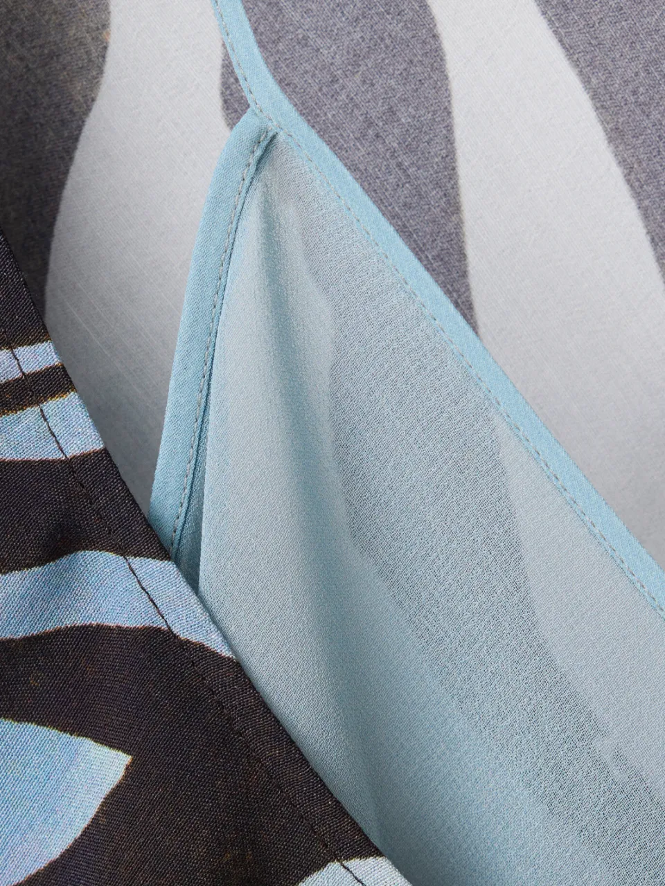 Mango korte jurk met zebraprint - blauw, foto 6