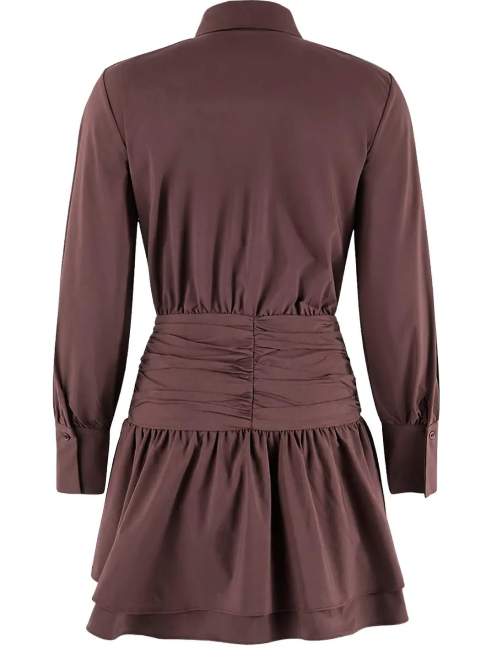 Trendyol TRENDYOLMİLLA Dames Bruin Effen Kort / Mini Lang Casual Skater Jurken, foto 2