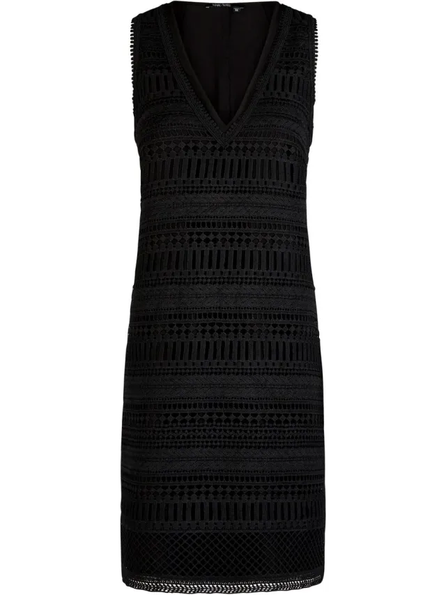 Marc Aurel zwarte crochet jurk