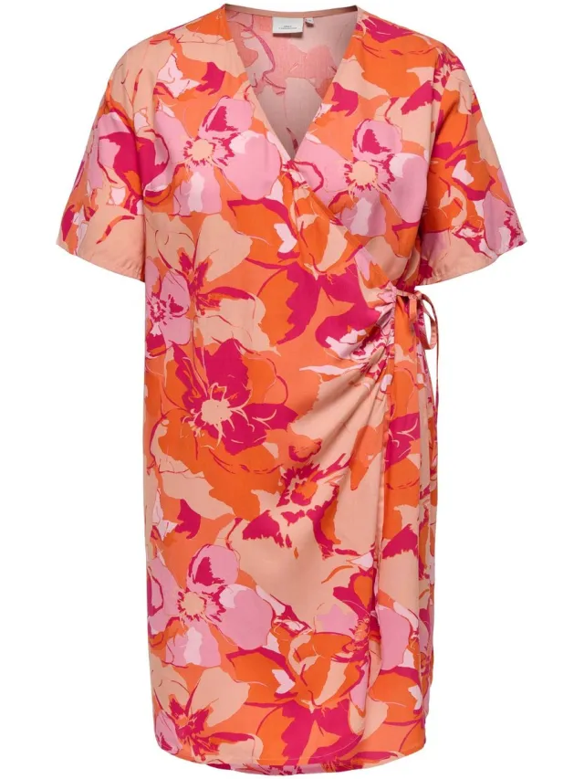 Only Carmakoma Jurk CARHELEN Midi-jurk Golden Poppy