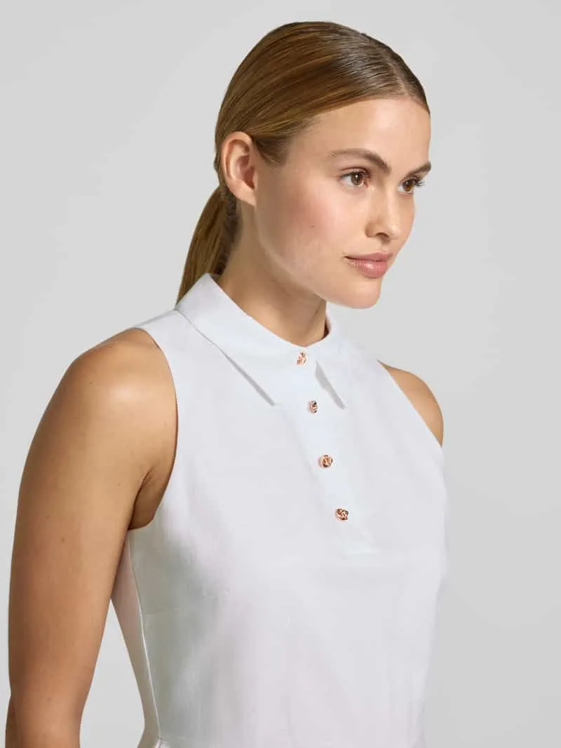 Ted Baker midi-jurk met platte kraag model 'Meeha' zand, foto 4