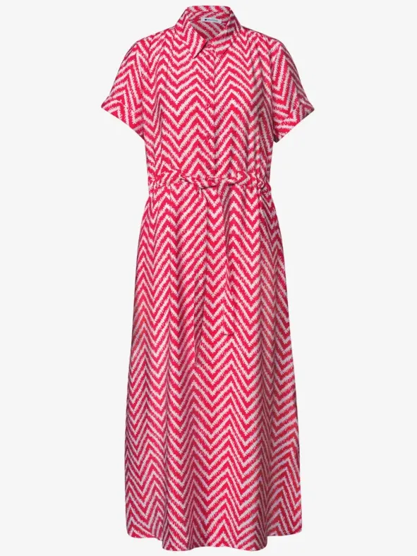 Street One Midi-jurk met zigzagpatroon rood, foto 3