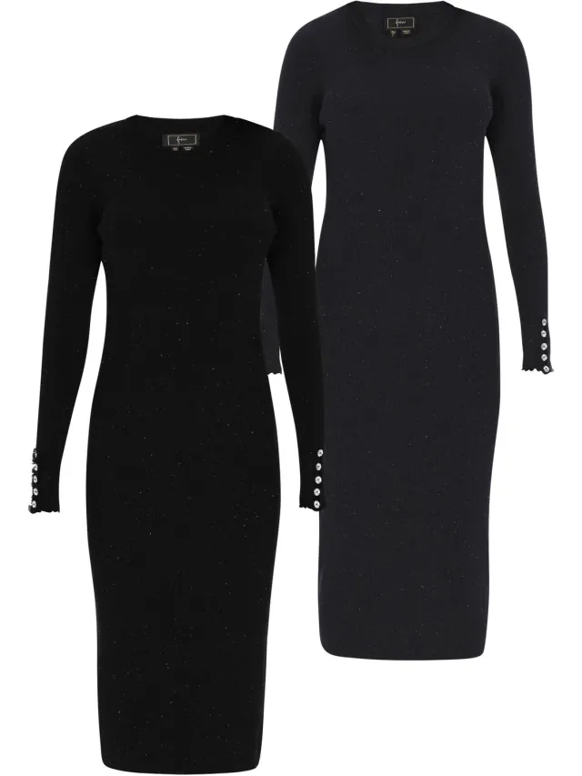 Mo dress 2-Pack Zwart marine