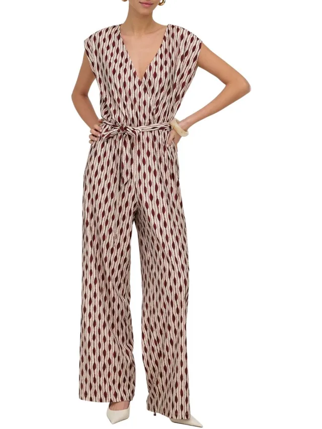 Only Maine Jumpsuit Dames rood - crème