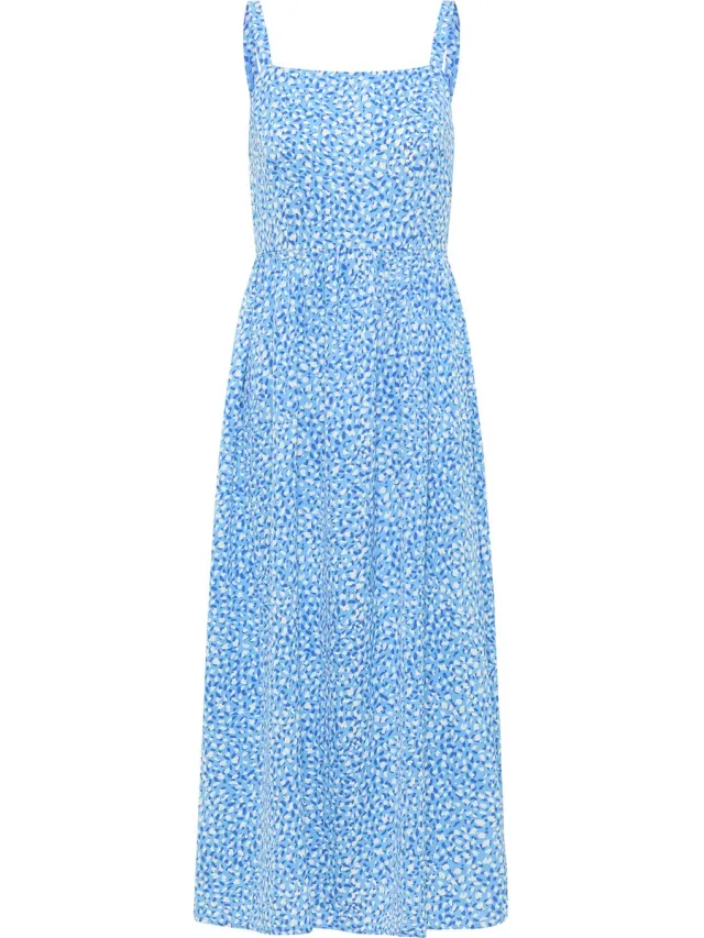 IZIA Maxi-jurk met all-over print blauw wit