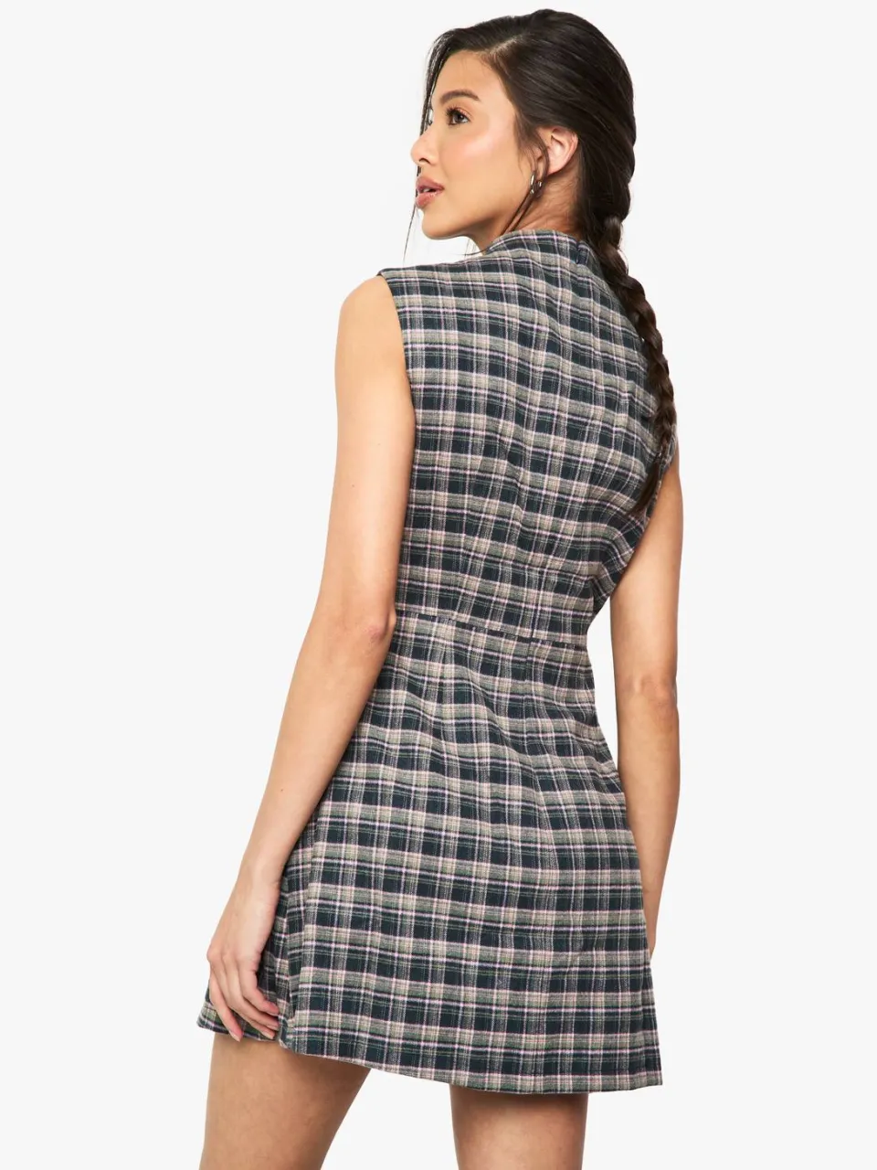 boohoo Dames Bekijk de op maat gemaakte A-lijn mini-jurk multicolor, foto 2