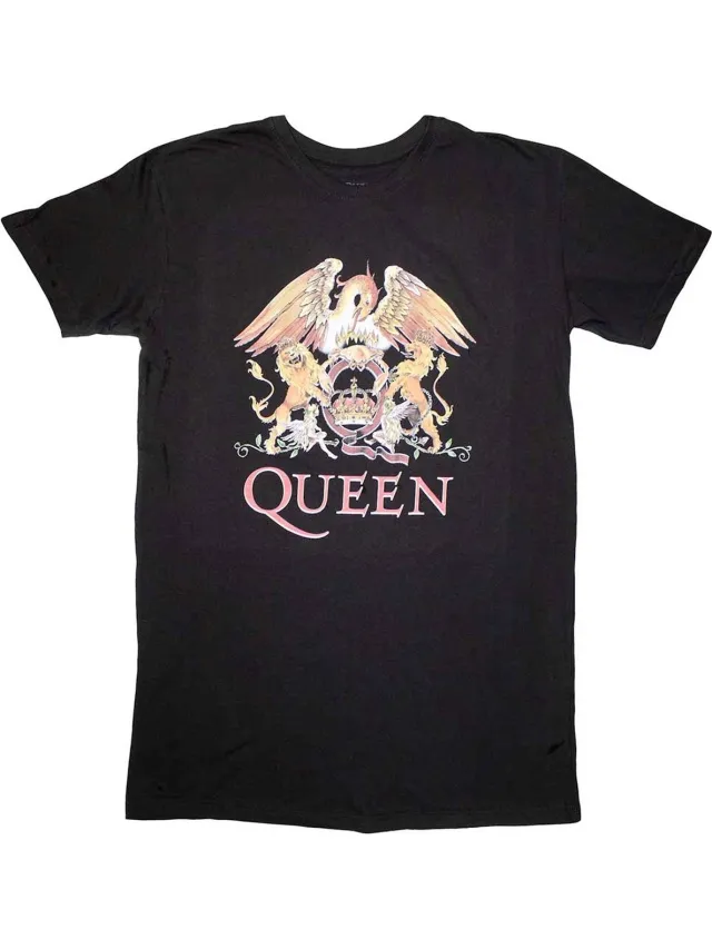 Queen Classic Crest Korte jurk - M - Zwart