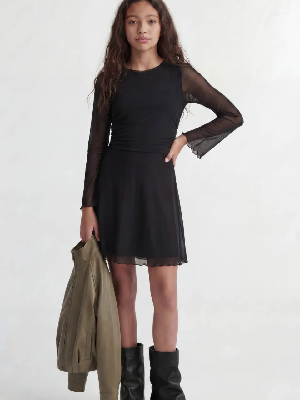 JJXX GIRL korte jurk zwart, foto 7