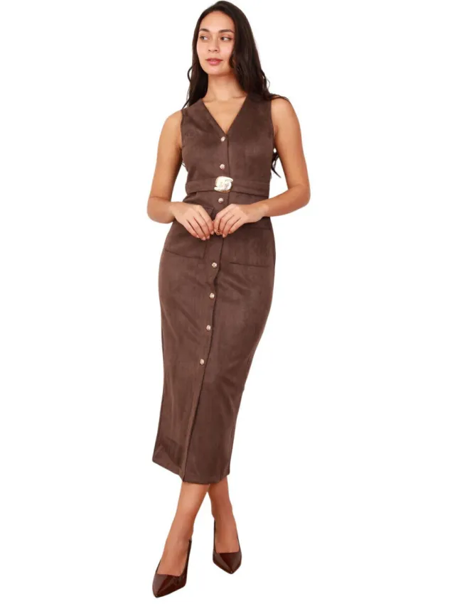 La Modeuse Jurk La Modeuse 76881_P182088 Bruin