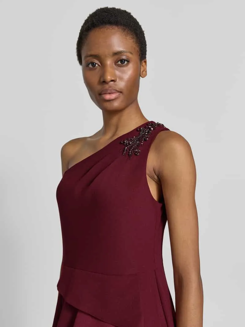Adrianna Papell midi-jurk met siersteentjes bordeaux, foto 3