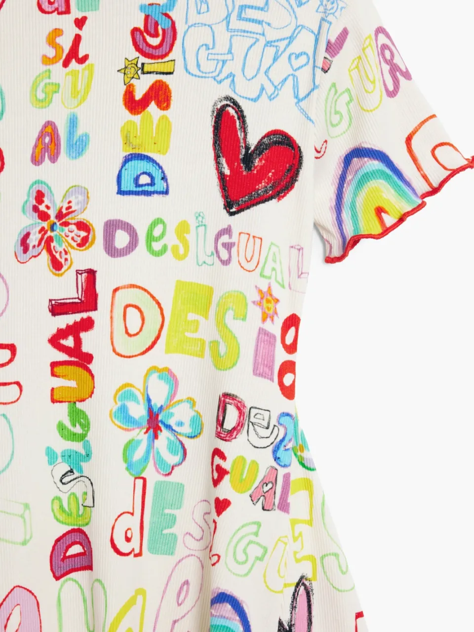Desigual A-lijn jurk ecru, foto 4