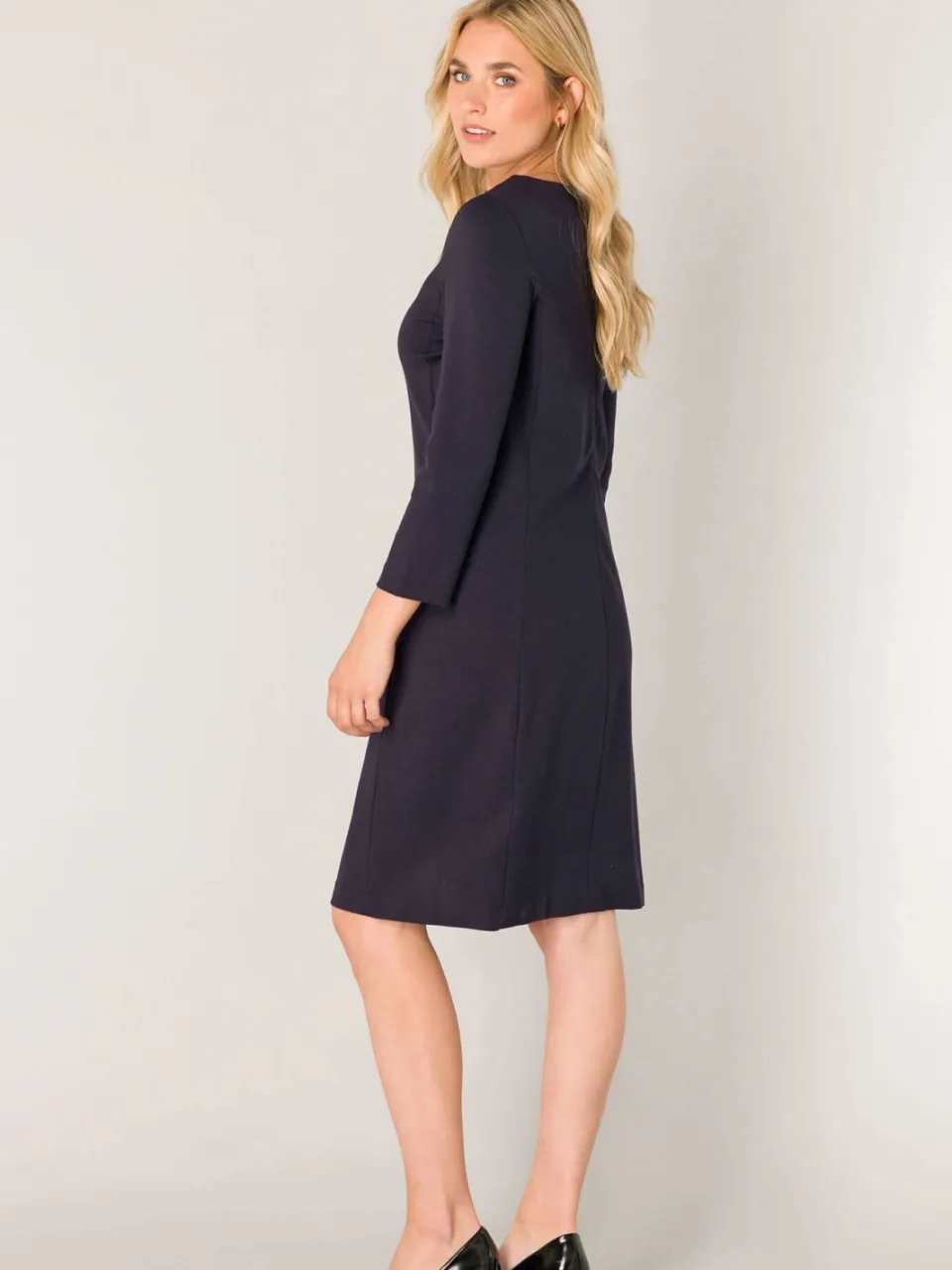 Base Level jurk Ylona 3/4 mouw donkerblauw, foto 4