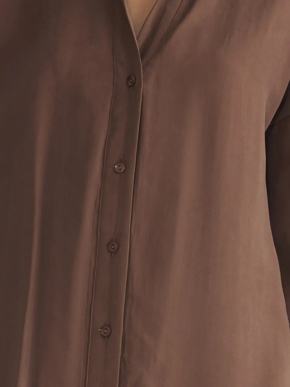 Trendyol TRENDYOLMİLLA Dames Bruin Effen Midi Driekwart mouw Casual Blousejurk Jurken, foto 2