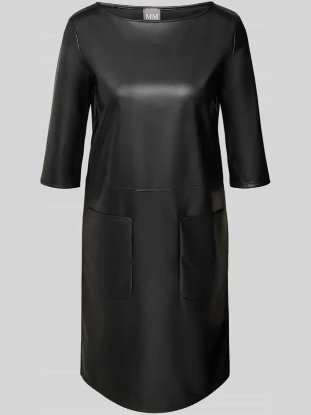 Max Mara Smalle jurk in kunstleerlook zwart, foto 2