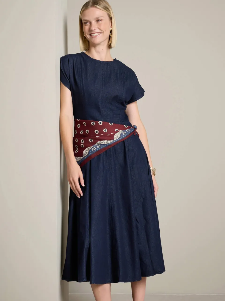 LOLALIZA A-lijn jurk - donkerblauw