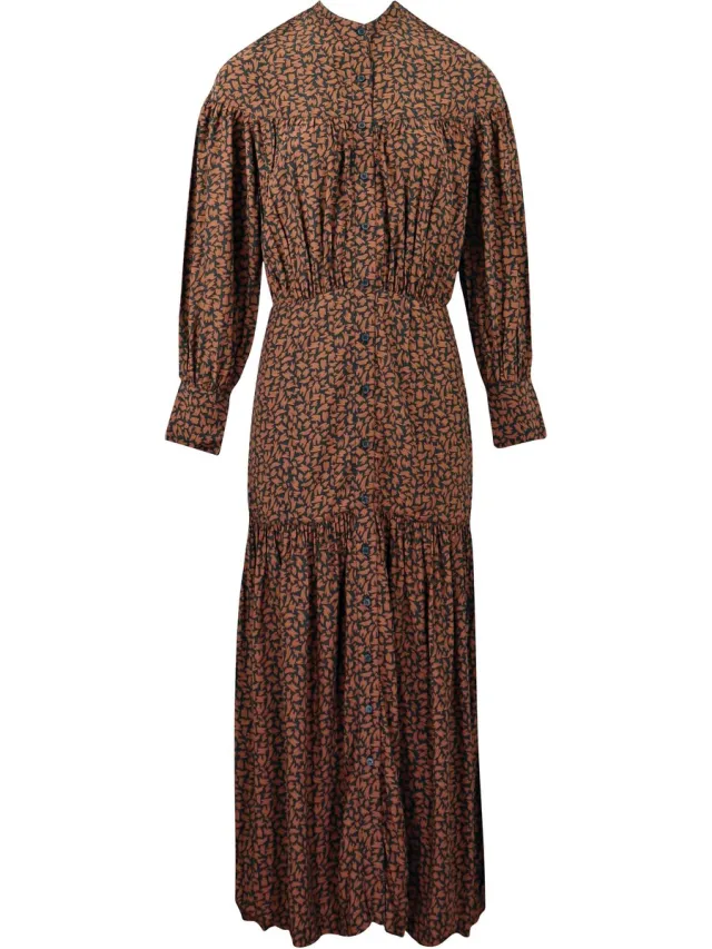 By Malene Birger bruine maxi jurk