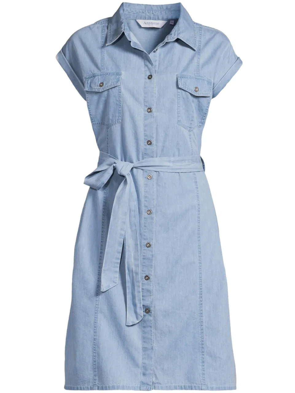 Anytime denim overhemdjurk light blue, foto 2