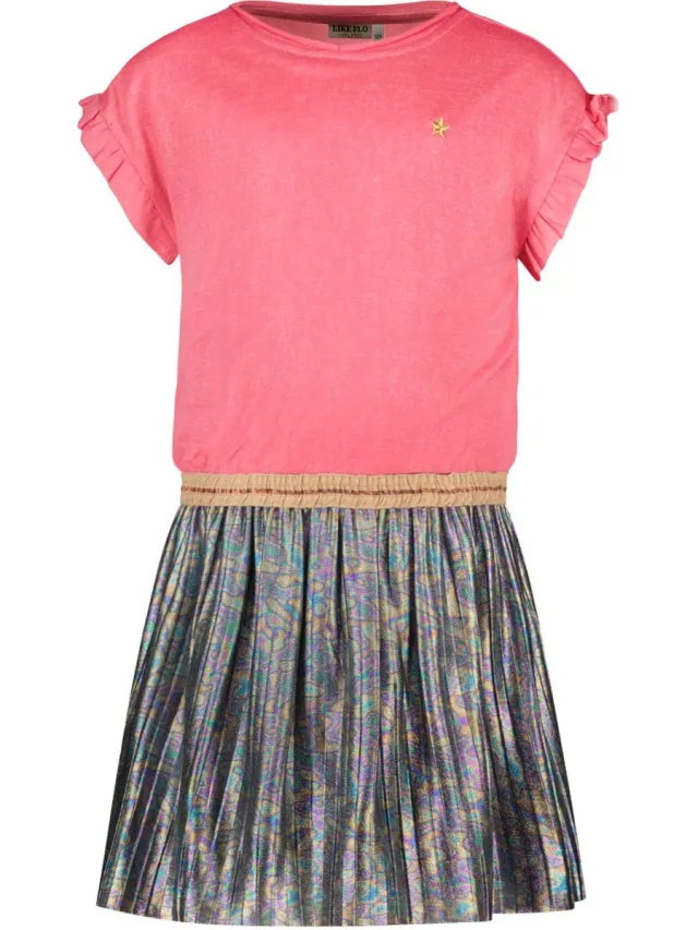 Like Flo F402-5830-B Meisjes Jurk - Pink