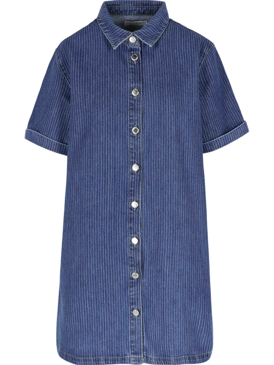 LOLALIZA spijkerjurk met krijtstreep - medium blauw denim, foto 2