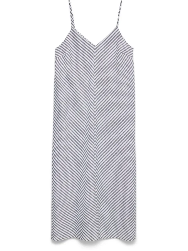 Vero Moda VMSELMA 7/8 SINGLET DRESS NOOS - Dames - Maxi jurken Navy Blazer / Snow White