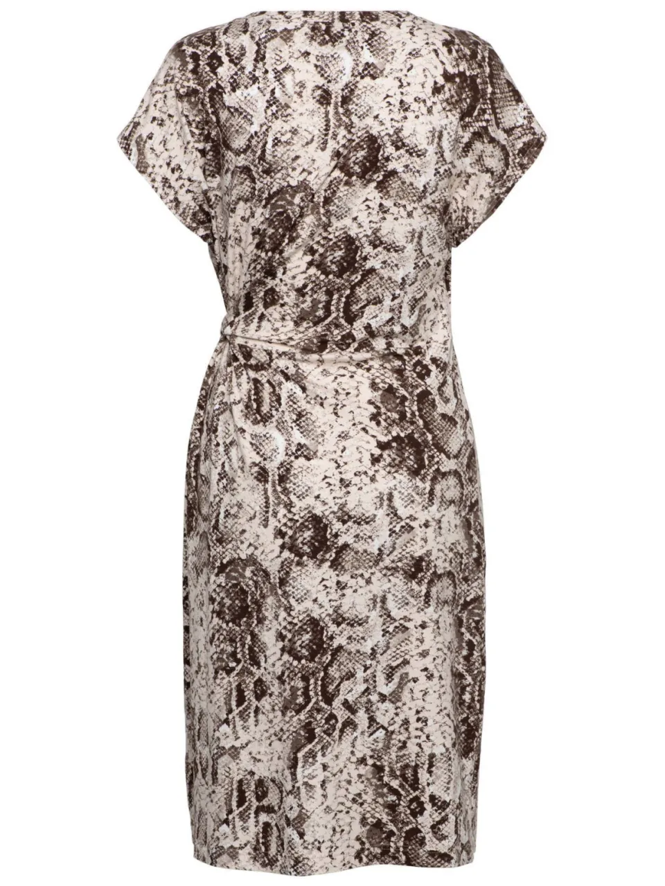 &Co Woman midi jurk met dierenprint donkerbruin donkerbruin/ecru, foto 3