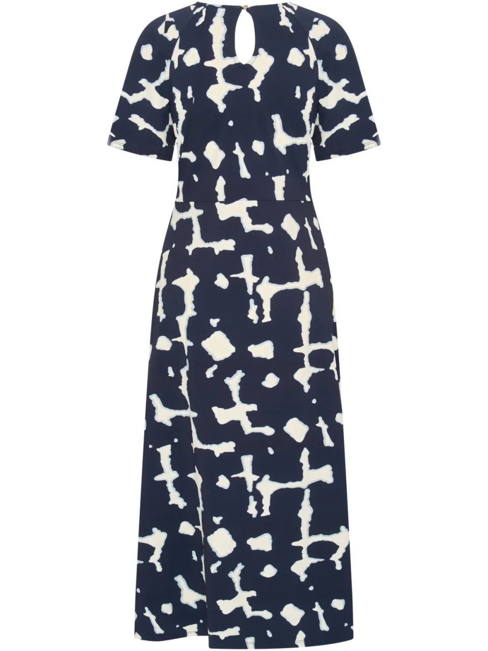 CLAUDIA BY CLAUDIA STRÄTER midi jurk met print van travelstof - donkerblauw, foto 2
