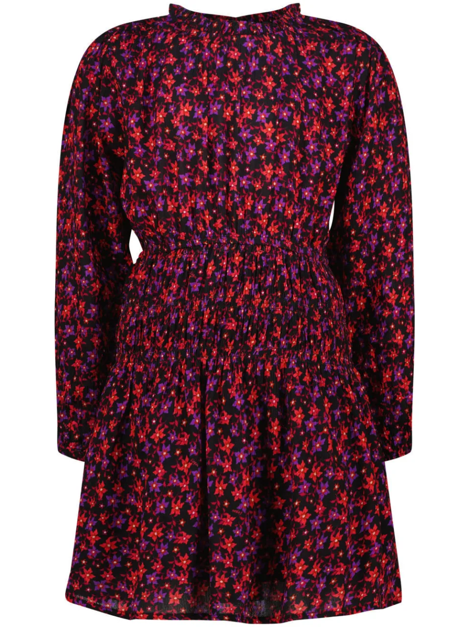 Vingino gebloemde midi jurk zwart/rood/paars, foto 2