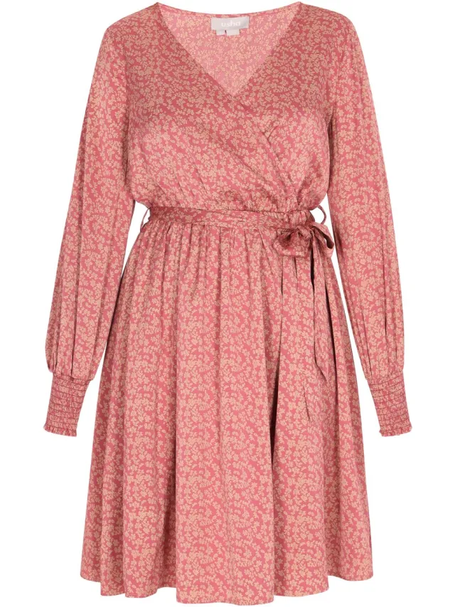 Usha jurk Oud roze beige