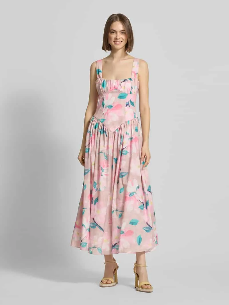 bardot Midi-jurk in all-over look model 'CARTIA' Rosé