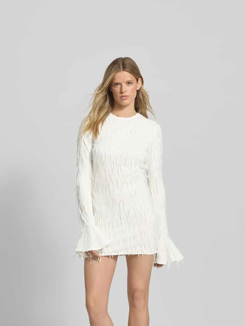 Rotate Mini-jurk met ronde hals Wit