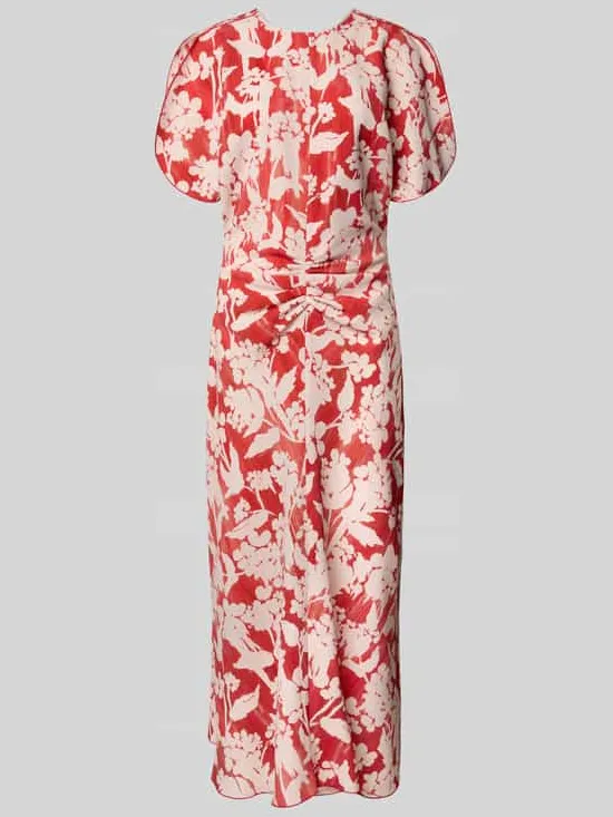 Victoria Beckham Midi-jurk met ronde hals rood, foto 2